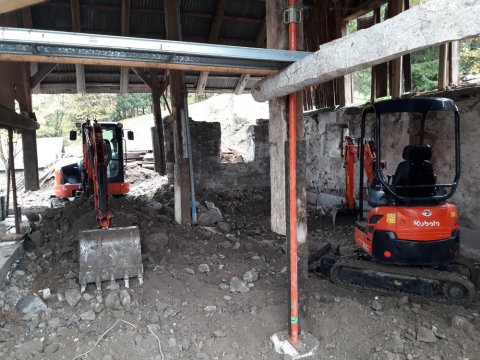 Paysagiste pour le terrassement pour rénovation chalet d’alpage à Serraval